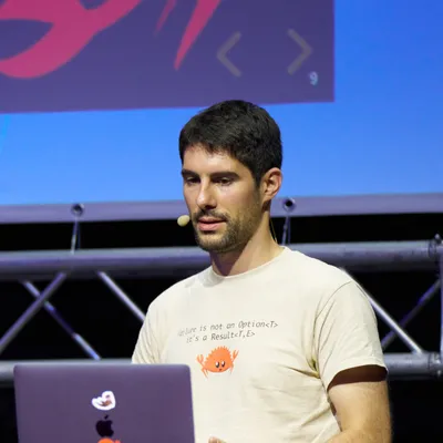 Luciano Mammino talking at Codemotion Milan in 2023